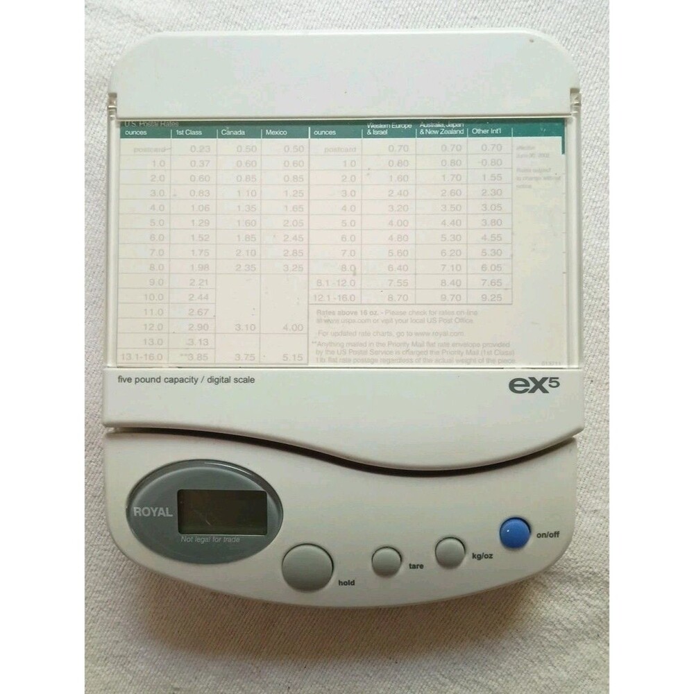 Digital Scale 5 lb Capacity Postal Mail Shipping Kitchen Food Royal EX5